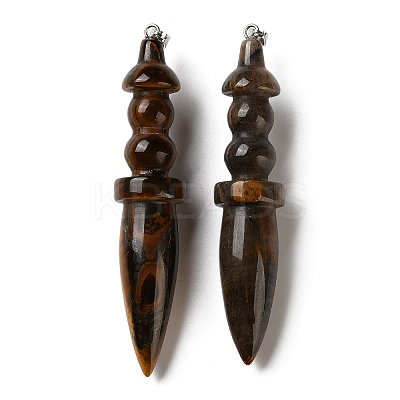 Natural Tiger Eye Big Pendants G-H338-03P-04-1