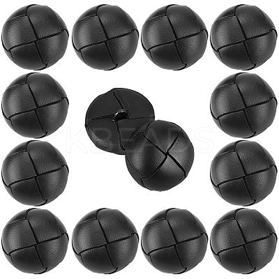 12Pcs 1-Hole Cowhide Shank Buttons BUTT-CL0001-06B-1