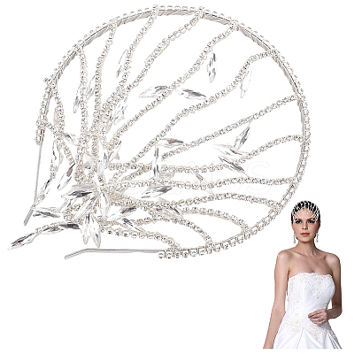 Rhinestone Hair Bands for Women Girls AJEW-WH20033-105-1