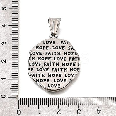 304 Stainless Steel Pendants STAS-R163-03AS-1