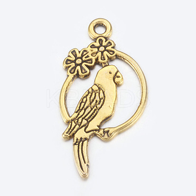 Alloy Tropical Parrot Pendants LS-EA10187Y-1