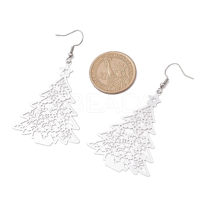 Tarnish Resistant 304 Stainless Steel Dangle Earrings EJEW-JE05876-S-1