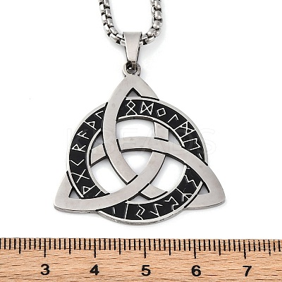201 Stainless Steel Pendant Necklaces NJEW-C066-08P-1