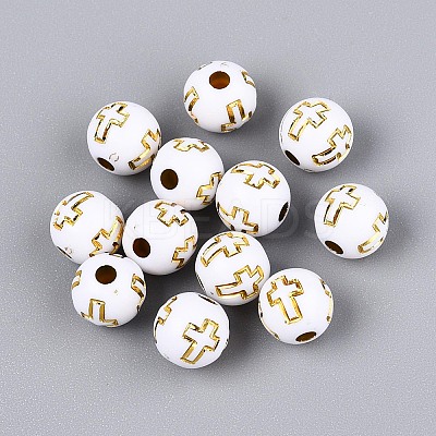 Plating Acrylic Beads PACR-Q113-01-1