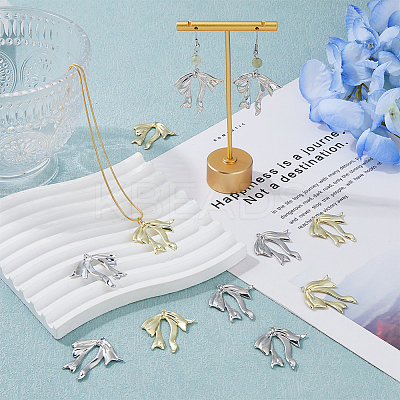 24Pcs 2 Colors Rack Plating Alloy Pendants FIND-DC0005-56-1