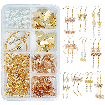 DIY Butterfly Themed Earring Making Kits DIY-SC0001-97G-1