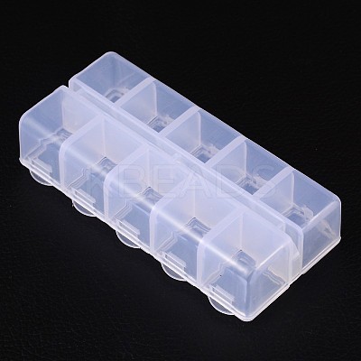 Cuboid Plastic Bead Containers X-CON-N007-01-1