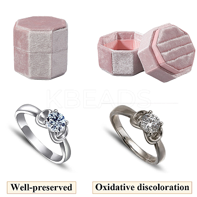 Velvet Cover Plastic Couple Ring Box VBOX-WH20003-001E-1