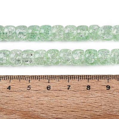 Crackle Transparent Glass Beads Strands GLAA-N069-03A-04-1