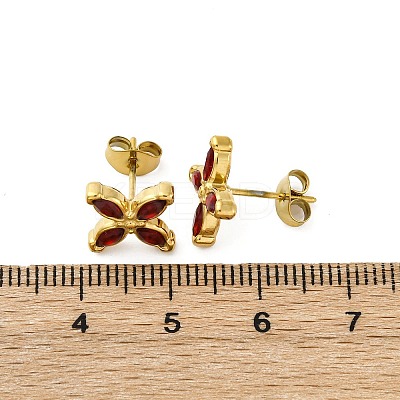 304 Stainless Steel Stud Earrings EJEW-C135-01G-01-1