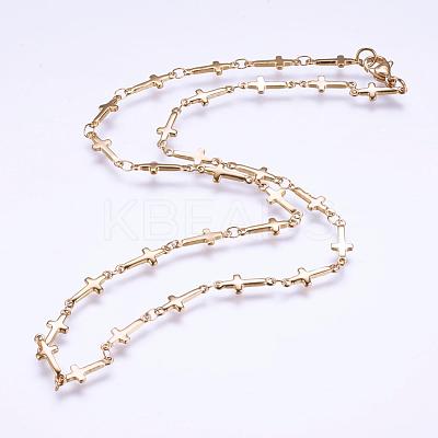304 Stainless Steel Chain Necklaces STAS-P164-01G-1