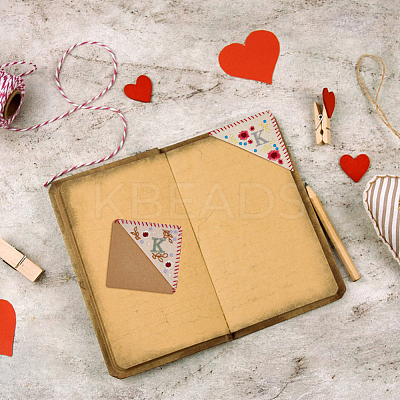 4Pcs 4 Style Felt Embroidery Bookmarks FIND-HY0003-46K-1