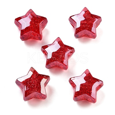 UV Plating Acrylic European Large Hole Beads OACR-S142-02-1