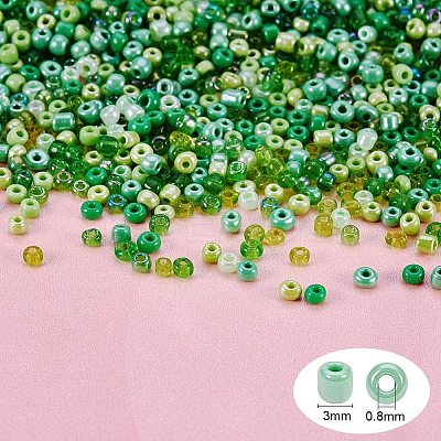 8/0 Round Glass Seed Beads SEED-PH0006-3mm-07-1
