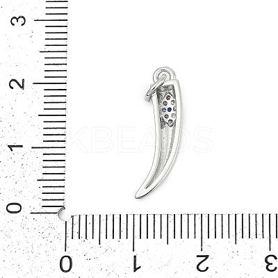 Brass Micro Pave Clear Cubic Zirconia Pendants KK-G522-12P-1