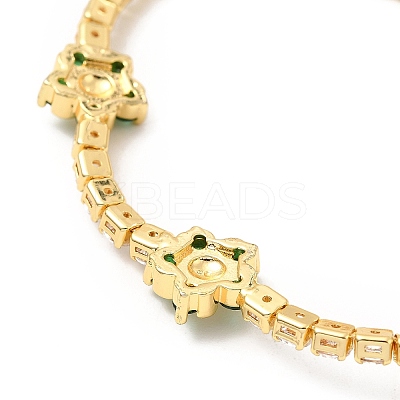 Cubic Zirconia Chain Bracelet BJEW-A132-22G-1