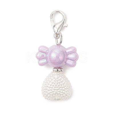 Acrylic Candy & Heart Pendant Decorations HJEW-JM04277-1