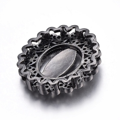 Brass Micro Pave Cubic Zirconia Slide Charms ZIRC-G147-26-NR-1