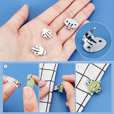 60Pcs 3 Style Iron Large Flat Blank Clips IFIN-PH0001-77-1