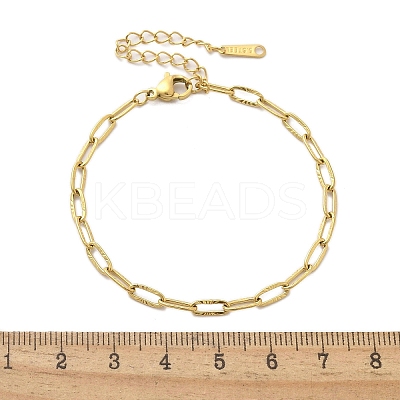 304 Stainless Steel Link Chain Bracelets BJEW-C084-06G-1