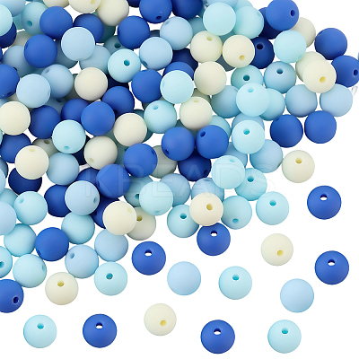Rubberized Style Imitated Silicone Acrylic Beads MACR-PA0001-06C-02-1