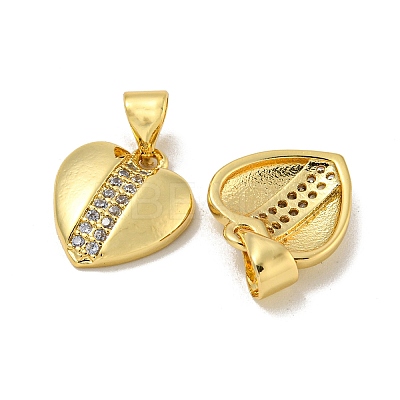 Brass Micro Pave Cubic Zirconia Pendants KK-N254-135B-G-1