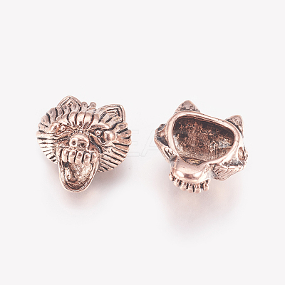 Tibetan Style Alloy Beads TIBEB-L002-06ARG-1