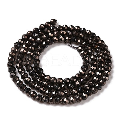 Electroplate Glass Beads Strands GLAA-H021-01B-FP06-1