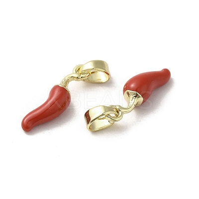 Brass Enamel Pendants KK-E092-31G-02-1