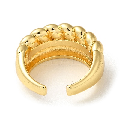 Rack Plating Brass Open Cuff Rings for Women RJEW-M162-16G-1