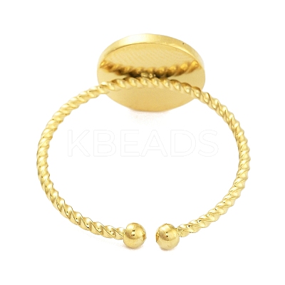 Real 18K Gold Plated 304 Stainless Steel Open Cuff Rings for Women RJEW-B061-02G-03-1