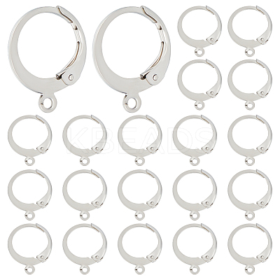 100Pcs 304 Stainless Steel Leverback Earring Findings STAS-BBC0004-12-1