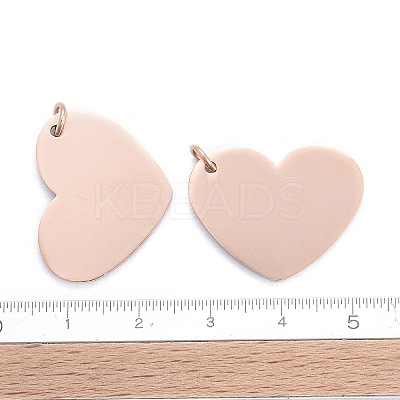 Ion Plating(IP) 304 Stainless Steel Stamping Blank Tag Pendants LS-STAS-I311-26RG-1