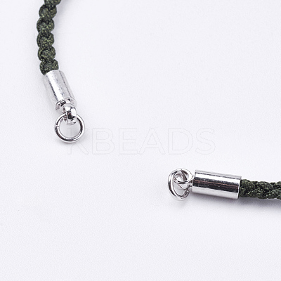 Braided Cotton Cord Bracelet Making MAK-I006-16P-1