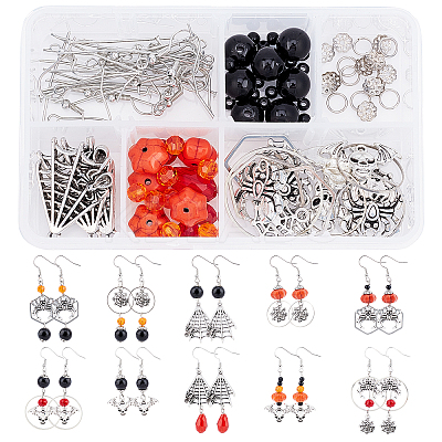 176 Pcs DIY Halloween Themed Earring Making Kits DIY-SC0014-72-1