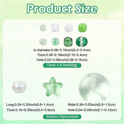 Mixed Styles Glass Beads Strands EGLA-FS0002-63A-1