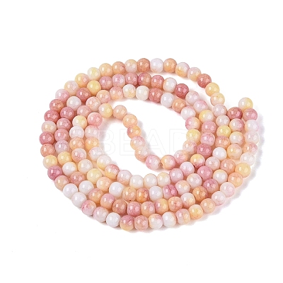 Ombre Effect Opaque Crackle Glass Beads Strands GLAA-Q106-01A-A15-1