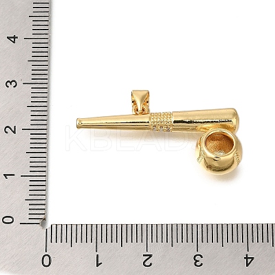 Rack Plating Brass Micro Pave Cubic Zirconia Pendants ZIRC-F142-32A-G-1
