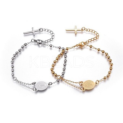 201 Stainless Steel Charm Bracelets BJEW-P258-15-1