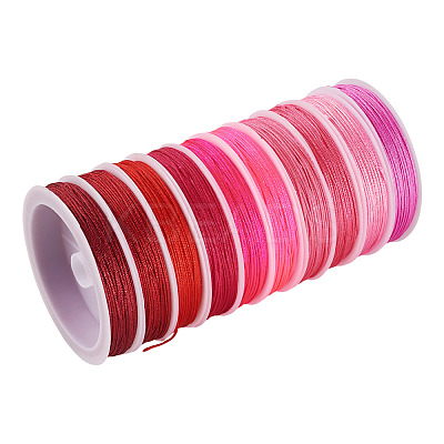10Pcs 10 Colors Polyester Cord OCOR-TAC0040-01B-1
