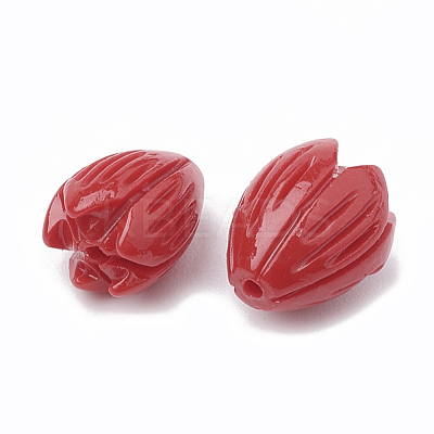 Dyed Synthetic Coral Beads CORA-N002-B-04E-1