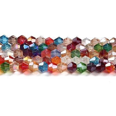 Transparent Electroplate Glass Beads Strands GLAA-F029-2mm-A29-1