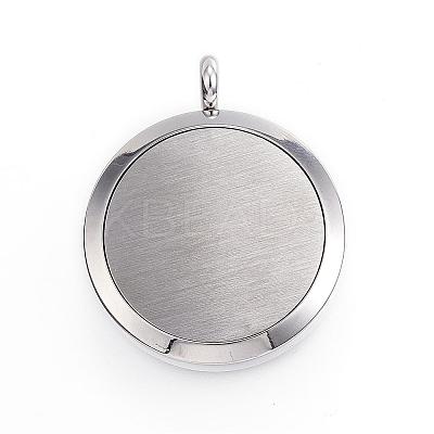 316 Surgical Stainless Steel Diffuser Locket Pendants STAS-P102-083G-1