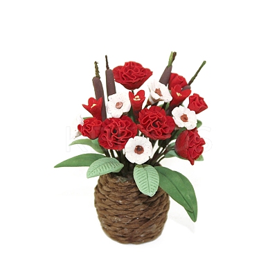 Resin Flower Potted Ornaments PW-WG52695-02-1