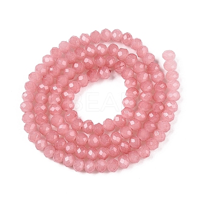 Baking Paint Imitation Jade Glass Bead Strands X-DGLA-A034-J4MM-A31-1