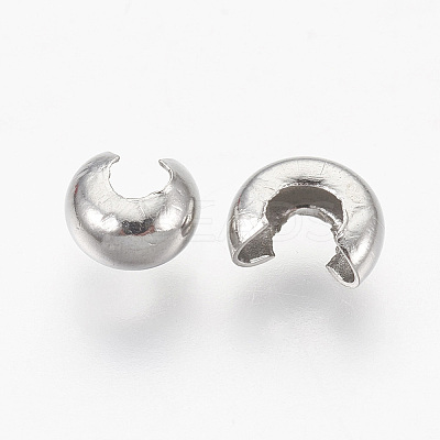 Tarnish Resistant 304 Stainless Steel Crimp Beads Covers LS-X-STAS-L215-10P-1
