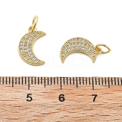 Brass Micro Pave Cubic Zirconia Charms KK-C092-23C-G-1