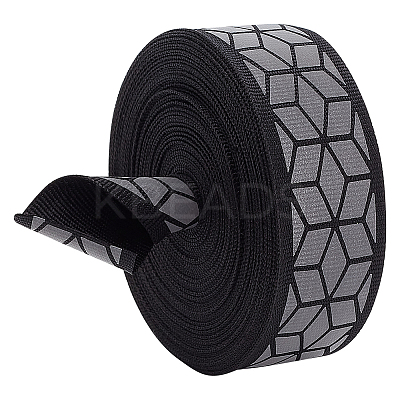10M Flat Reflective Polyester Grosgrain Ribbon OCOR-BC0006-19B-1