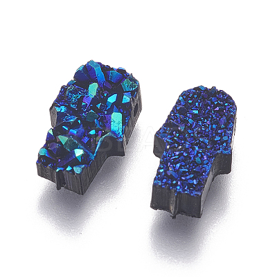 Imitation Druzy Gemstone Resin Beads RESI-L026-A03-1