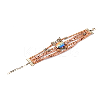 Rainbow Pride Bracelet LS-BJEW-F426-01G-1